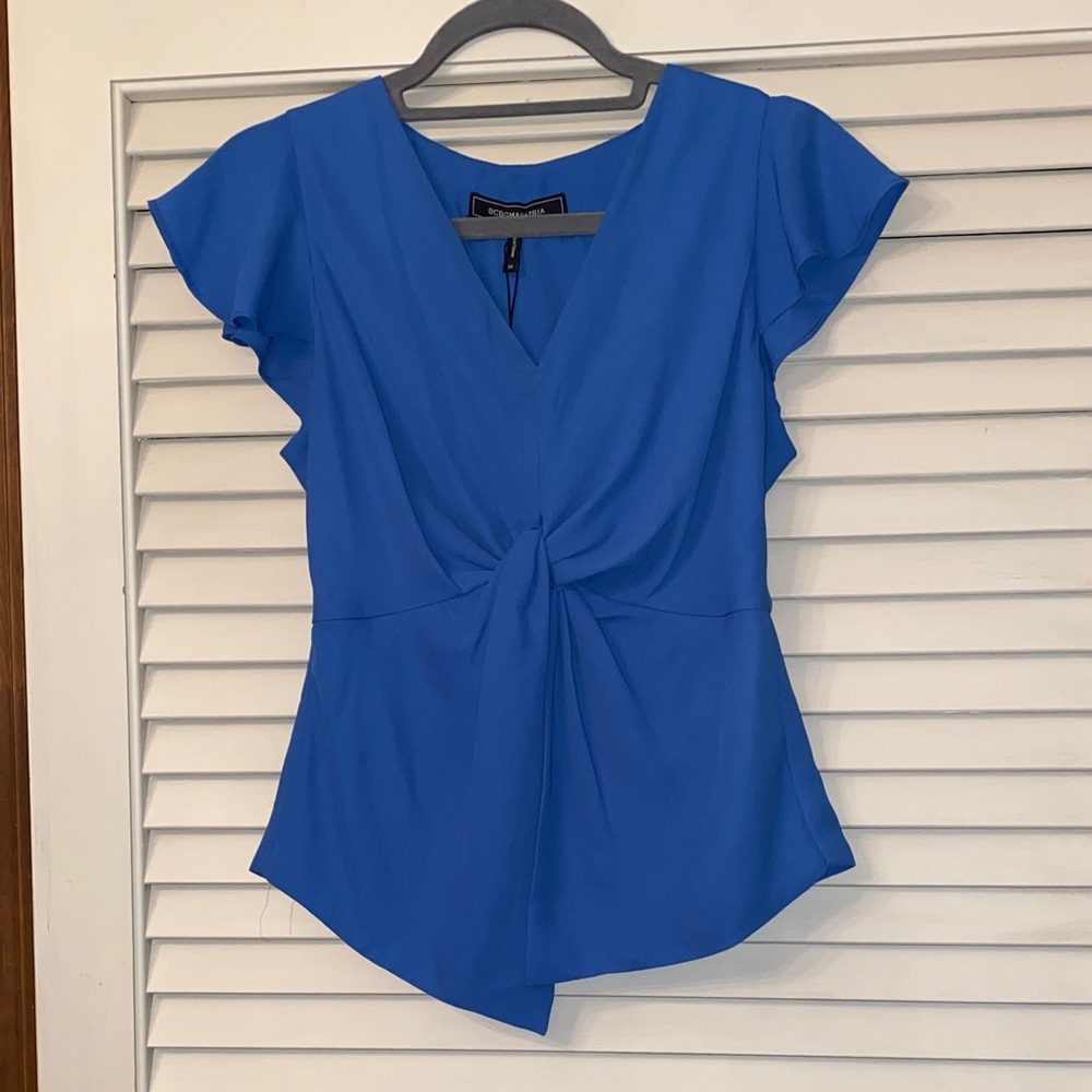 NWT BCBG Max Azria Peplum Blouse XS